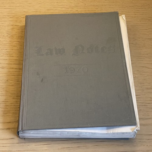 Law notes 1970 issues in - notes, 10